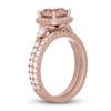 Thumbnail Image 2 of Neil Lane Cushion-cut Morganite Bridal Set 1 ct tw Diamonds 14K Rose Gold