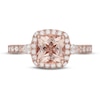 Thumbnail Image 3 of Neil Lane Morganite & Diamond Engagement Ring 3/4 ct tw Cushion, Pear & Round-cut 14K Rose Gold