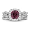 Neil Lane Cushion-cut Garnet Bridal Set 7/8 ct tw Diamonds 14K White Gold