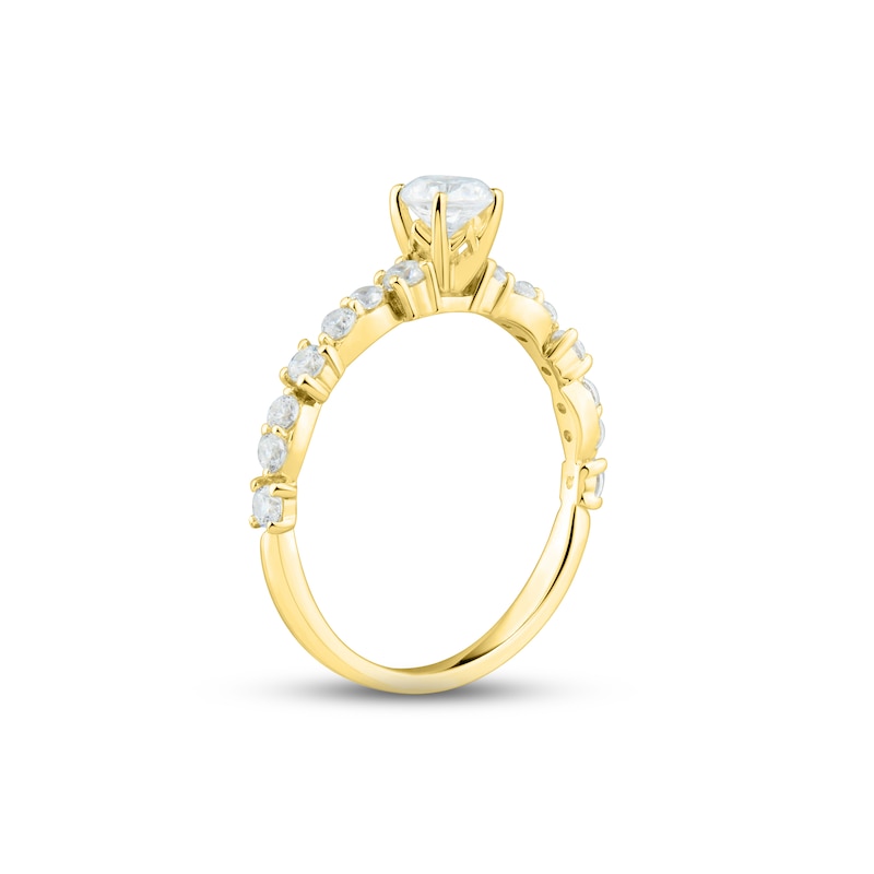 Diamond Engagement Ring 5/8 ct tw Round-cut 14K Yellow Gold