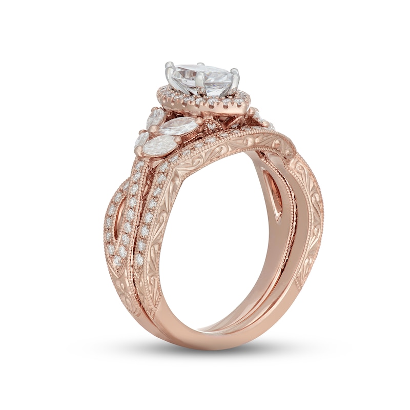 Main Image 2 of Neil Lane Marquise-cut Diamond Bridal Set 1-1/2 ct tw 14K Rose Gold