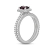 Thumbnail Image 2 of Neil Lane Pink Tourmaline & Diamond Bridal Set 5/8 ct tw 14K White Gold