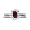 Neil Lane Pink Tourmaline & Diamond Bridal Set 5/8 ct tw 14K White Gold