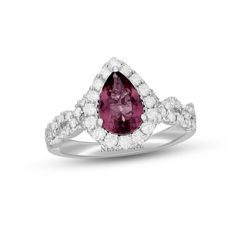 Neil Lane Pink Tourmaline & Diamond Engagement Ring 3/4 ct tw 14K White Gold