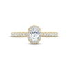 Thumbnail Image 3 of Monique Lhuillier Bliss Diamond Engagement Ring 1 ct tw Oval & Round-cut 18K Yellow Gold