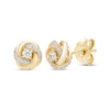 Thumbnail Image 1 of Diamond Love Knot Stud Earrings 1/6 ct tw 10K Yellow Gold