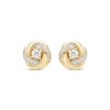 Thumbnail Image 2 of Diamond Love Knot Stud Earrings 1/6 ct tw 10K Yellow Gold