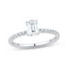 Thumbnail Image 1 of Certified Emerald-Cut Diamond Engagement Ring 1 ct tw Platinum