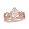 Thumbnail Image 1 of Neil Lane Pear-Shaped & Round-Cut Diamond Bridal Set 3/4 ct tw 14K Rose Gold