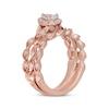 Thumbnail Image 2 of Neil Lane Pear-Shaped & Round-Cut Diamond Bridal Set 3/4 ct tw 14K Rose Gold