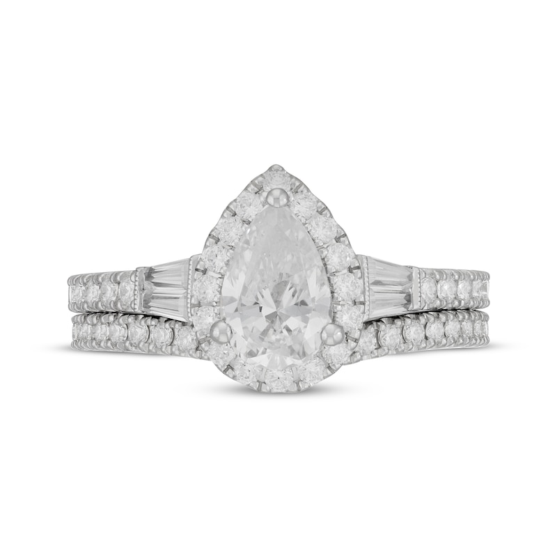 Main Image 3 of Neil Lane Pear-Shaped Diamond Frame Bridal Set 1-7/8 ct tw 14K White Gold