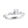 Thumbnail Image 1 of Emerald-Cut Diamond Engagement Ring 5/8 ct tw 14K White Gold