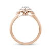 Thumbnail Image 2 of Multi-Diamond Center Heart Promise Ring 1/6 ct tw 10K Rose Gold