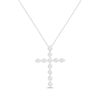 Thumbnail Image 1 of Diamond Cross Necklace 1/3 ct tw Sterling Silver 19&quot;