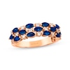 Thumbnail Image 1 of Le Vian Venetian Mosaic Sapphire & Diamond Ring 1/4 ct tw 14K Strawberry Gold