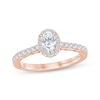 Thumbnail Image 1 of Monique Lhuillier Bliss Oval-Cut Diamond Engagement Ring 1 ct tw 18K Rose Gold