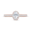 Thumbnail Image 4 of Monique Lhuillier Bliss Oval-Cut Diamond Engagement Ring 1 ct tw 18K Rose Gold