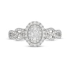 Thumbnail Image 2 of Neil Lane Oval-Cut Diamond Double Halo Braided Shank Engagement Ring 3/4 ct tw 14K White Gold