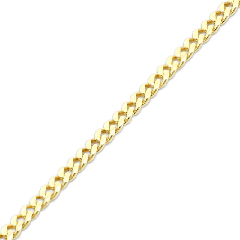 Main Image 2 of Solid Curb Chain Necklace 3.1mm 14K Yellow Gold 18&quot;