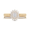 Thumbnail Image 3 of Oval-Cut Diamond Sunburst Halo Bridal Set 1/2 ct tw 14K Yellow Gold