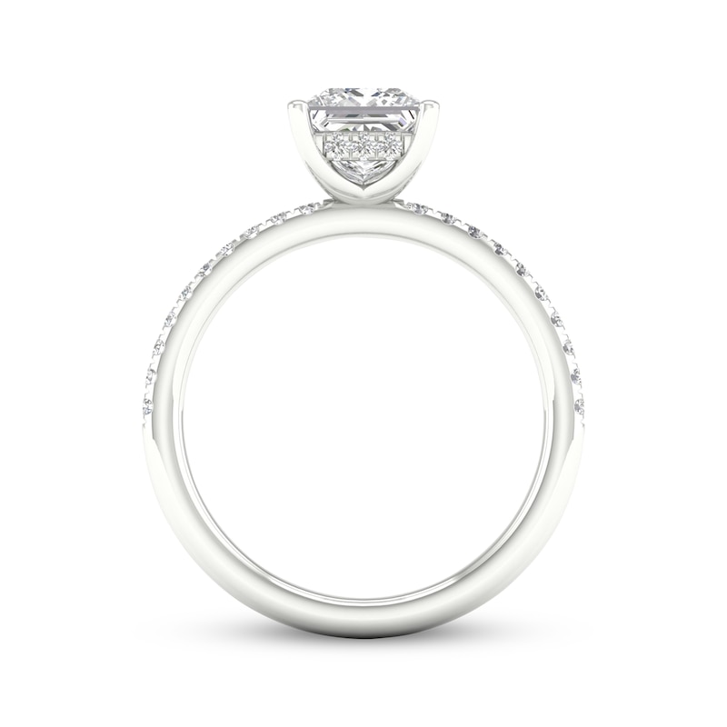 Main Image 4 of Lab-Grown Diamonds by KAY Princess-Cut Engagement Ring 1-3/4 ct tw 14K White Gold