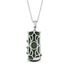 Thumbnail Image 3 of Nephrite Jade Dragon Necklace Sterling Silver 18&quot;