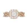 Thumbnail Image 3 of Neil Lane Princess-Cut Diamond Halo Engagement Ring 1-1/4 ct tw 14K Two-Tone Gold