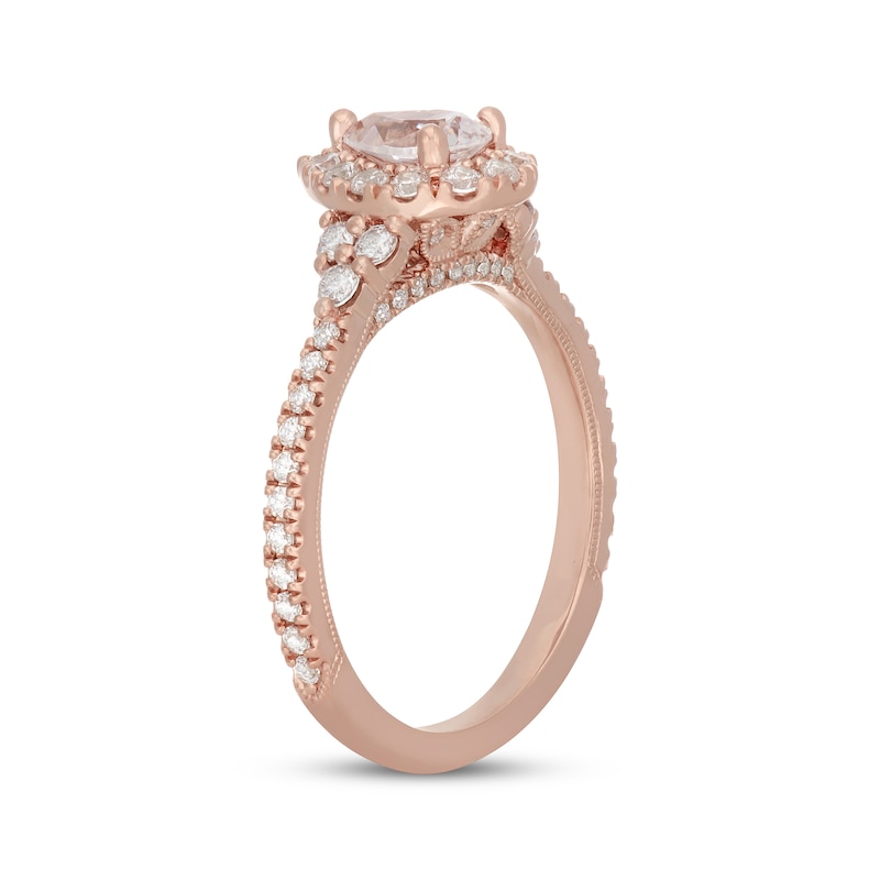Neil Lane Pear-Shaped Diamond Halo Engagement Ring 1 ct tw 14K Rose Gold