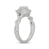 Thumbnail Image 1 of Neil Lane Pear-Shaped Diamond Double Halo Twist Engagement Ring 1 ct tw 14K White Gold