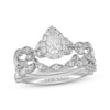 Thumbnail Image 1 of Neil Lane Pear-Shaped Diamond Halo Twist Shank Bridal Set 3/4 ct tw 14K White Gold