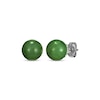 Thumbnail Image 0 of Round Nephrite Jade Stud Earrings Sterling Silver