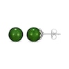 Thumbnail Image 2 of Round Nephrite Jade Stud Earrings Sterling Silver