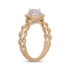 Thumbnail Image 1 of Neil Lane Pear-Shaped Diamond Double Halo Engagement Ring 7/8 ct tw 14K Two-Tone Gold