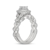 Thumbnail Image 2 of Neil Lane Pear-Shaped Diamond Double Halo Twist Shank Bridal Set 7/8 ct tw 14K White Gold