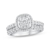 Thumbnail Image 1 of Multi-Diamond Cushion Halo Bridal Set 1 ct tw 14K White Gold