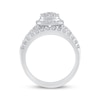 Thumbnail Image 3 of Multi-Diamond Cushion Halo Bridal Set 1 ct tw 14K White Gold