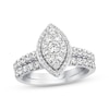 Thumbnail Image 1 of Multi-Diamond Marquise Halo Bridal Set 1 ct tw 14K White Gold