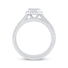 Thumbnail Image 3 of Multi-Diamond Pear Halo Bridal Set 3/4 ct tw 14K White Gold