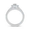 Thumbnail Image 3 of Round-Cut Diamond Starburst Halo Bridal Set 3/8 ct tw 14K White Gold