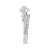 Thumbnail Image 2 of Round-Cut Diamond Halo Twist Shank Bridal Set 1 ct tw 14K White Gold