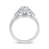 Thumbnail Image 3 of Round-Cut Diamond Cushion Halo Bridal Set 7/8 ct tw 14K White Gold