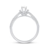 Thumbnail Image 3 of Emerald-Cut Diamond Draped Halo Engagement Ring 3/4 ct tw 14K White Gold