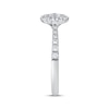 Thumbnail Image 2 of Round-Cut Diamond Halo Pinched Shank Engagement Ring 5/8 ct tw 14K White Gold