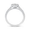 Thumbnail Image 3 of Round-Cut Diamond Halo Pinched Shank Engagement Ring 5/8 ct tw 14K White Gold