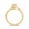 Thumbnail Image 2 of Princess-Cut Multi-Diamond & Pink Sapphire Bridal Set 1/2 ct tw 10K Yellow Gold