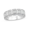 Thumbnail Image 1 of Baguette & Round-Cut Diamond Anniversary Ring 1 ct tw 14K White Gold