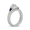 Thumbnail Image 2 of Neil Lane Oval-Cut Diamond & Natural Blue Sapphire Bridal Set 1-1/4 ct tw 14K White Gold