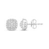 Thumbnail Image 1 of Diamond Double Cushion Halo Stud Earrings 1/4 ct tw 10K White Gold