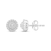 Thumbnail Image 1 of Diamond Double Halo Stud Earrings 1/4 ct tw 10K White Gold