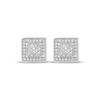 Thumbnail Image 2 of Men's Multi-Diamond Pyramid Center Stud Earrings 1/4 ct tw Sterling Silver